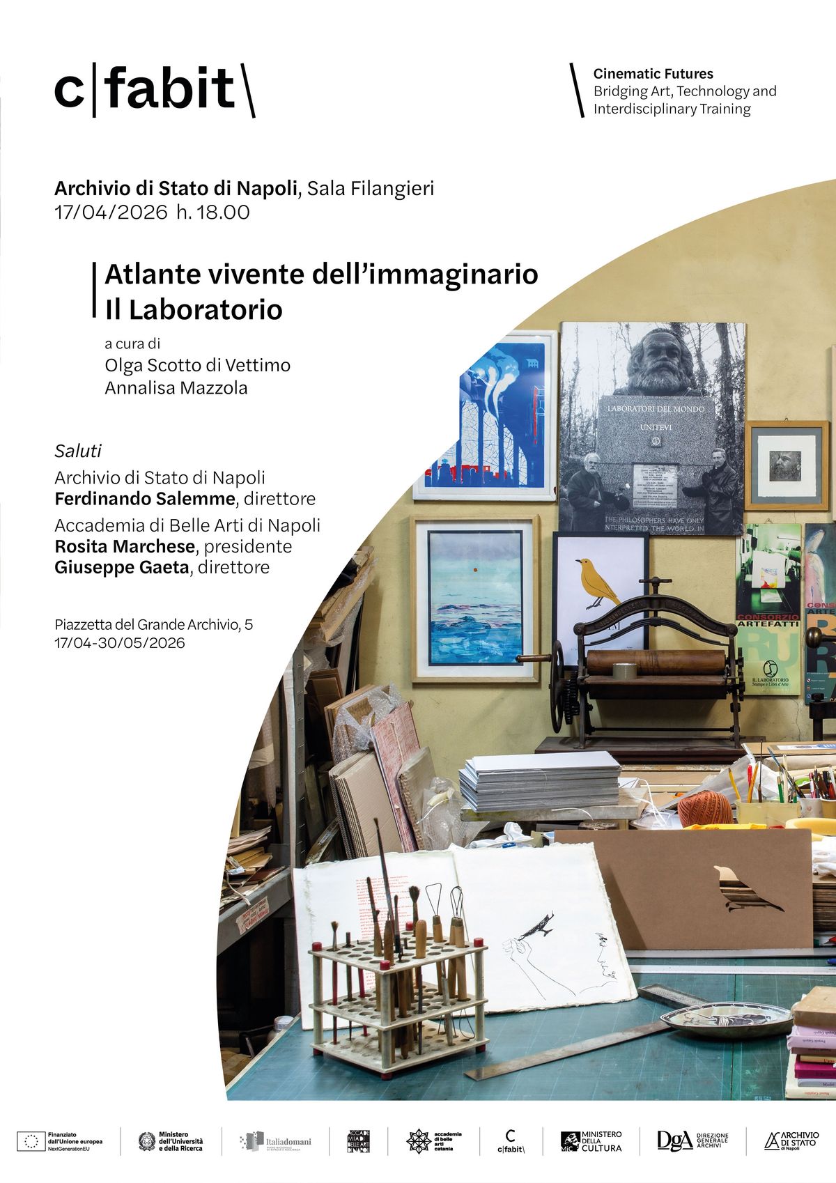 Direzione generale Archivi: Napoli | Inaugurazione mostra | “Atlante vivente dell'immaginario. Il laboratorio”