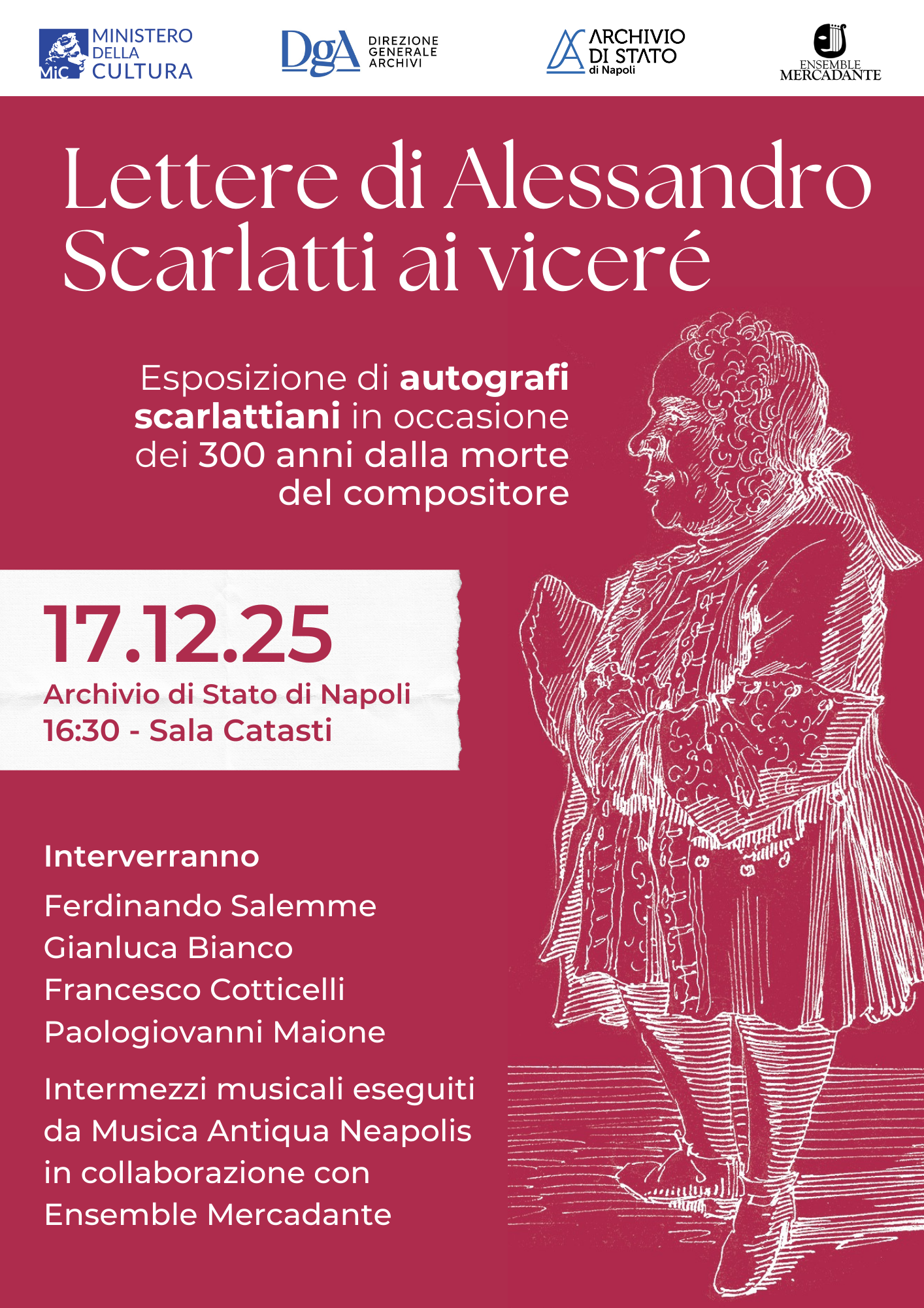 Direzione generale Archivi: Napoli | Incontro | “Lettere di Alessandro Scarlatti ai viceré”